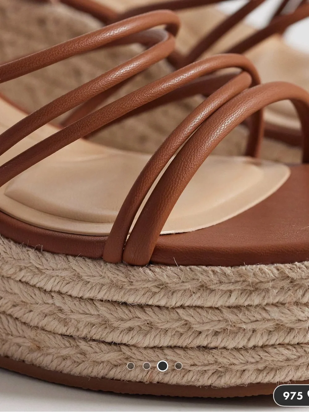 Woven Platform Wedge Sandals with Ankle Strap in Brown
